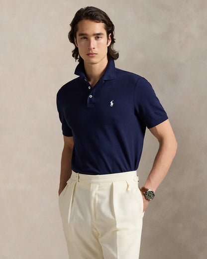 Classic Stand-Collar Button-Down Short-Sleeve Shirt