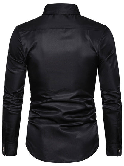 Men’s Gothic Rivet Satin Shirt ✨