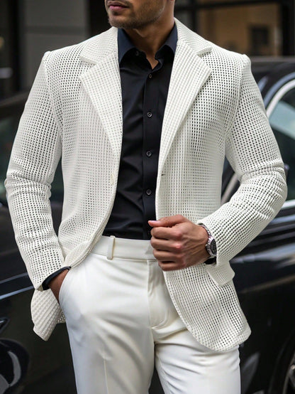 Men’s Perforated Mesh Blazer 🐻