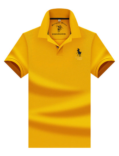 Business-Casual Mercerized Cotton Polo Shirt