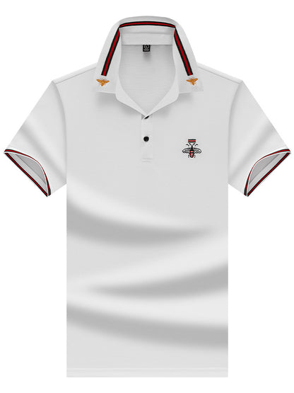 🌈 Embroidered Bee Pique Polo Shirt