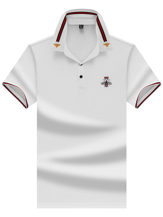🌈 Embroidered Bee Pique Polo Shirt