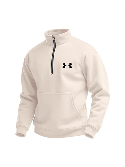 Men’s zip-up stand-up collar sports hoodie