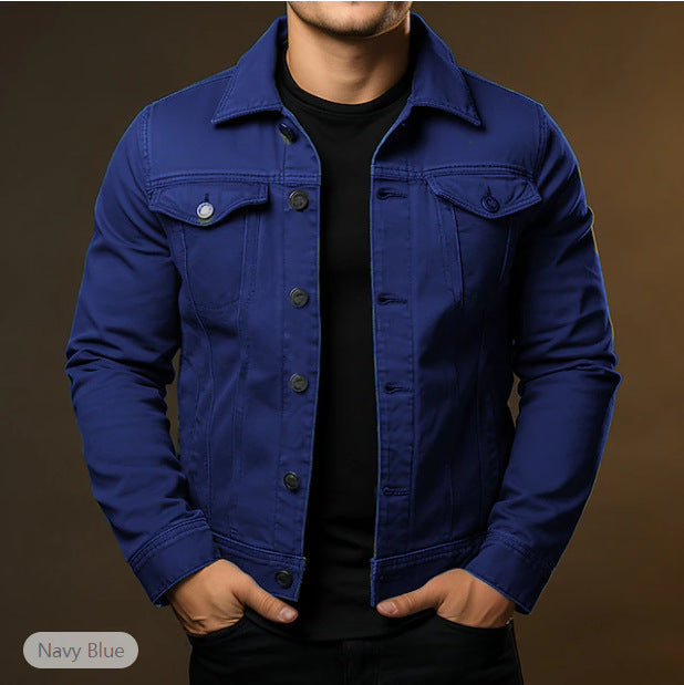 🌈 2026 New Solid-Colour Denim Jacket