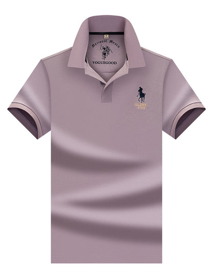 Business-Casual Mercerized Cotton Polo Shirt