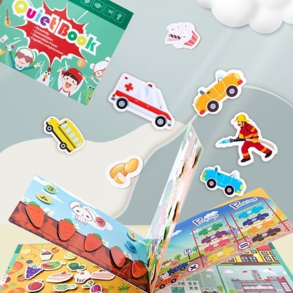 (🎁Last Day 49% OFF) 🔥 Keep Your Kids Away From Electronics - Early Education Enlightenment Quiet Sticker Toy