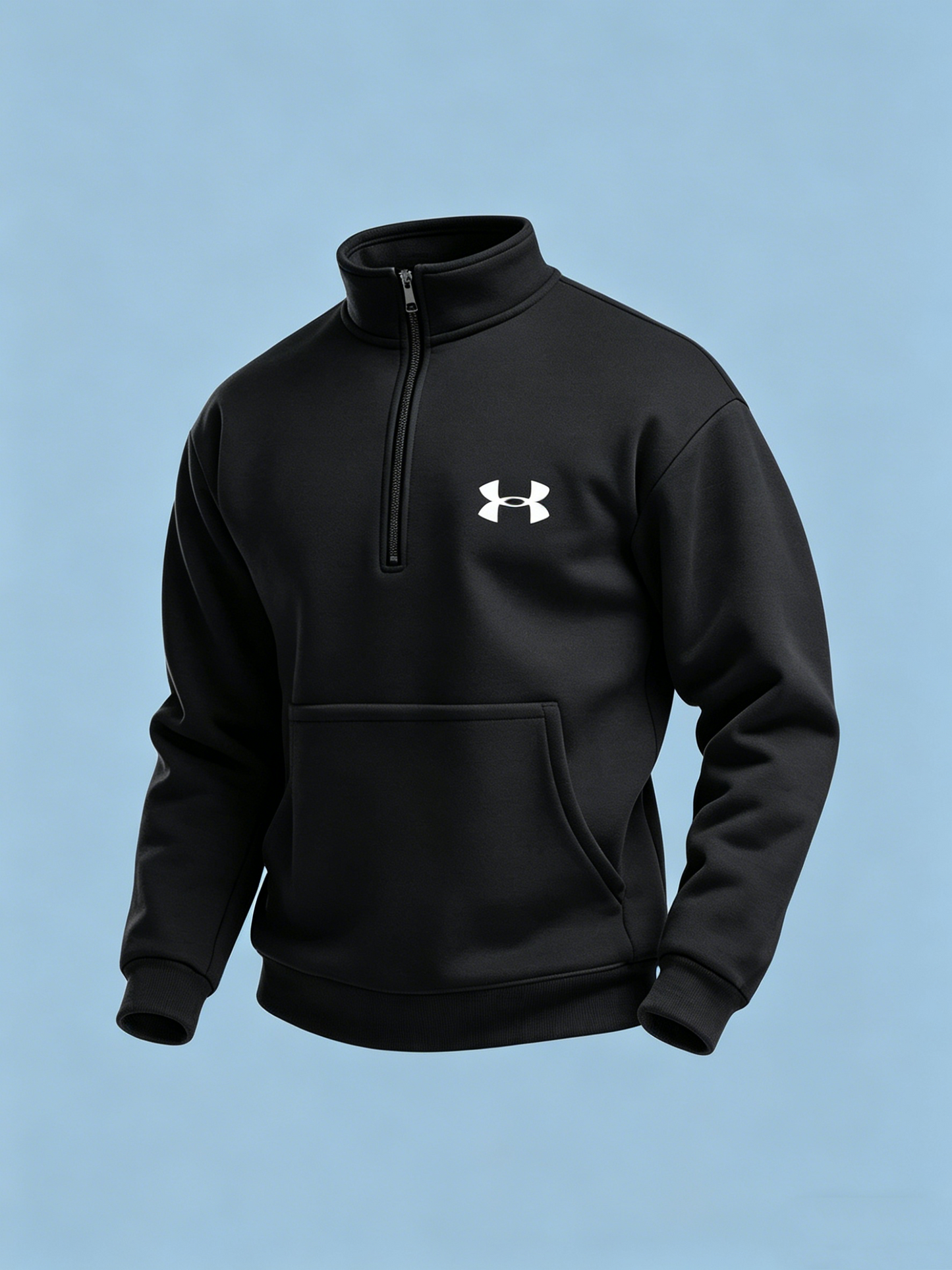Men’s zip-up stand-up collar sports hoodie