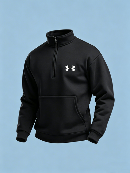 Men’s zip-up stand-up collar sports hoodie