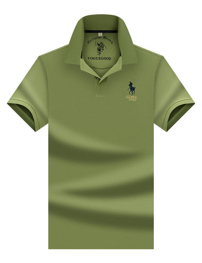 Business-Casual Mercerized Cotton Polo Shirt