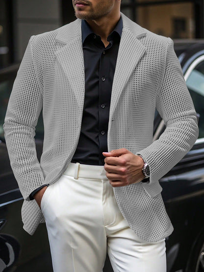 Men’s Perforated Mesh Blazer 🐻