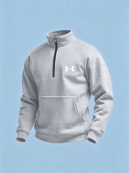 Men’s zip-up stand-up collar sports hoodie