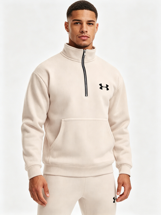 Men’s zip-up stand-up collar sports hoodie