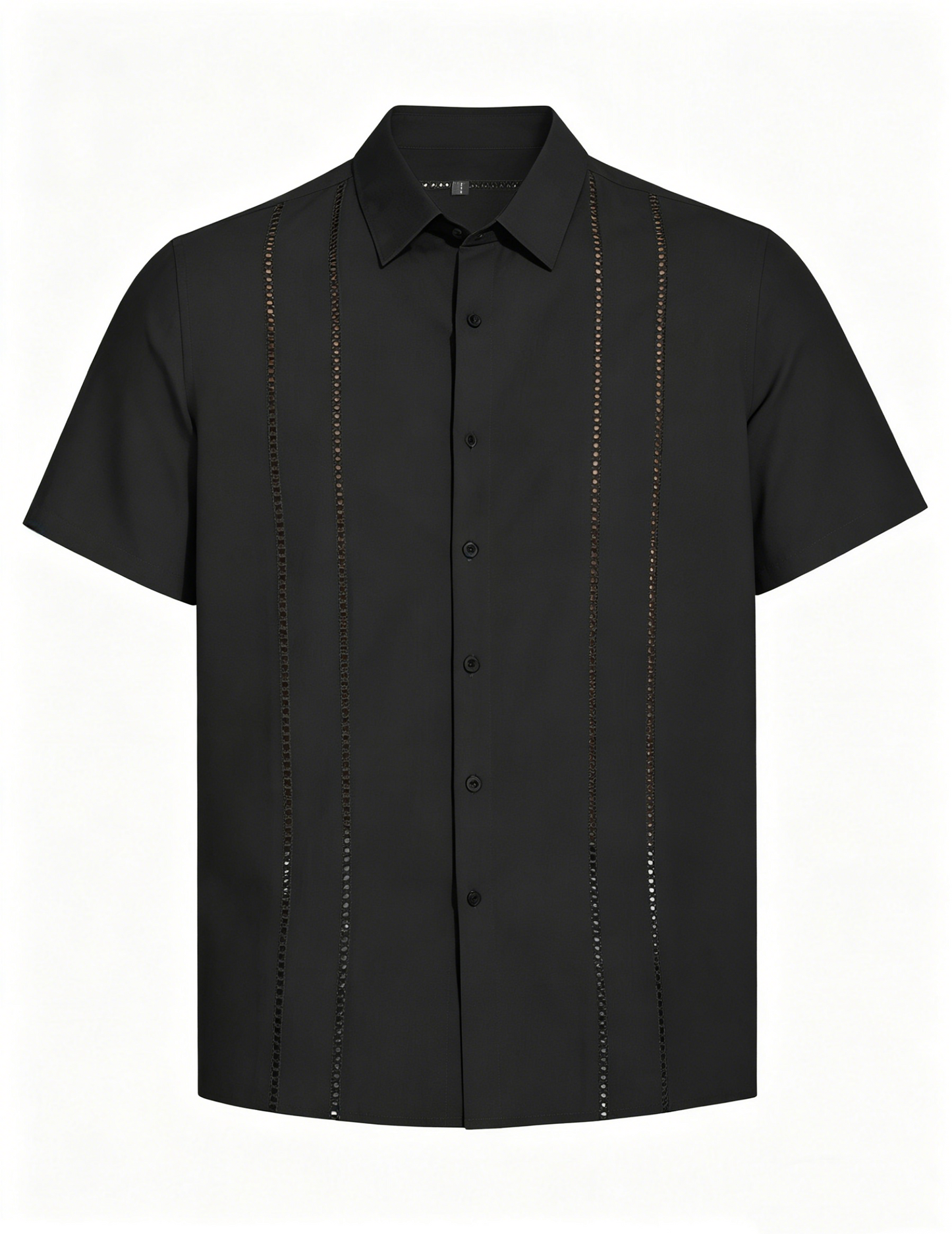 Guayabera-Style Short-Sleeve Button-Up Shirt 🔥