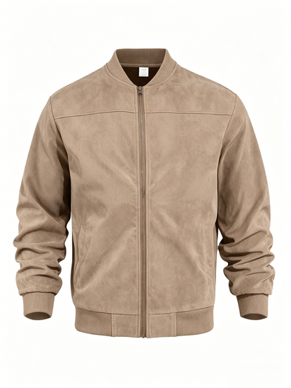 Men’s Suede-Look Bomber Jacket 🌻