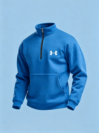 Men’s zip-up stand-up collar sports hoodie