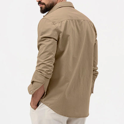 🌻 Utility Long-Sleeve Button-Down Shirt