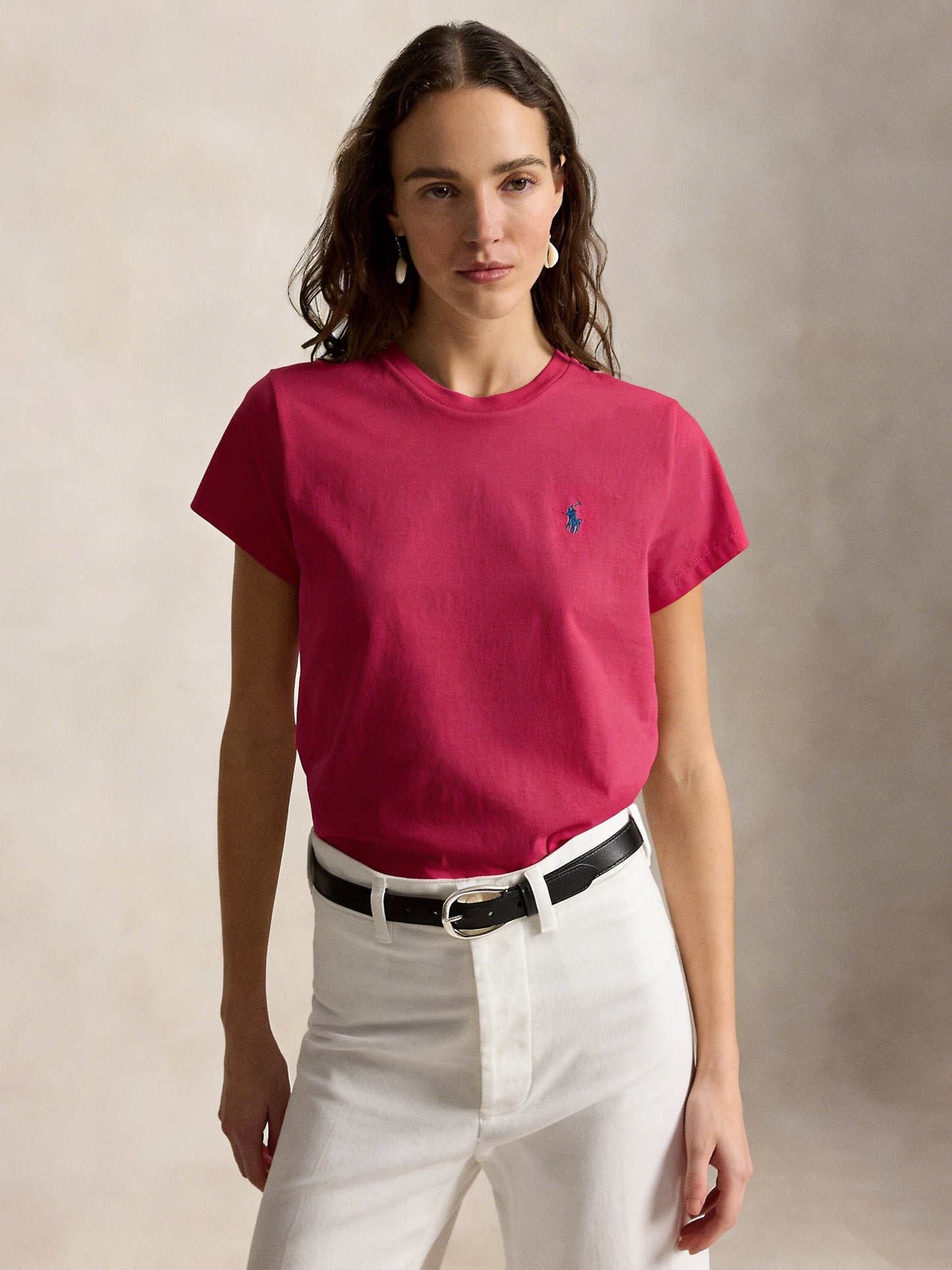 Women's Classic Embroidered Cotton Jersey T-Shirt