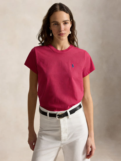 Women's Classic Embroidered Cotton Jersey T-Shirt