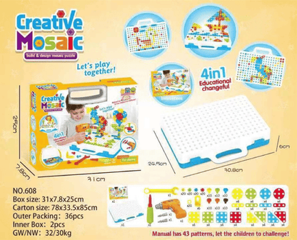 💝 Children's Educational Toy 💝 Creative Mosaic Drill Set