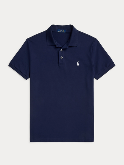 Classic Stand-Collar Button-Down Short-Sleeve Shirt
