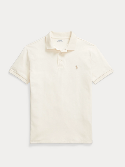 Classic Stand-Collar Button-Down Short-Sleeve Shirt