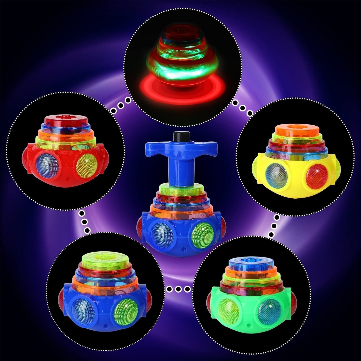 🔥 BIG SALE - 49% OFF 🔥 Music Flashing Spinners Toy With Launcher