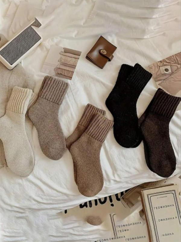 Wool Mid-Calf Sock Set ✨