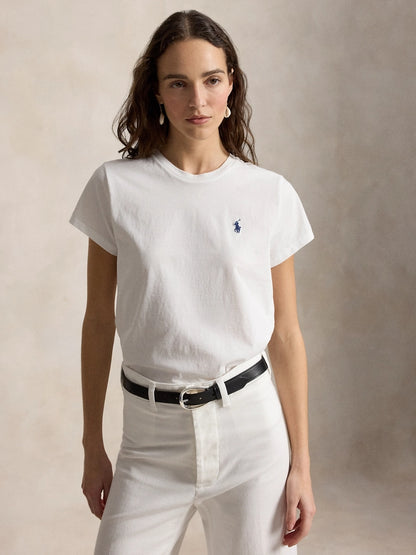 Women's Classic Embroidered Cotton Jersey T-Shirt