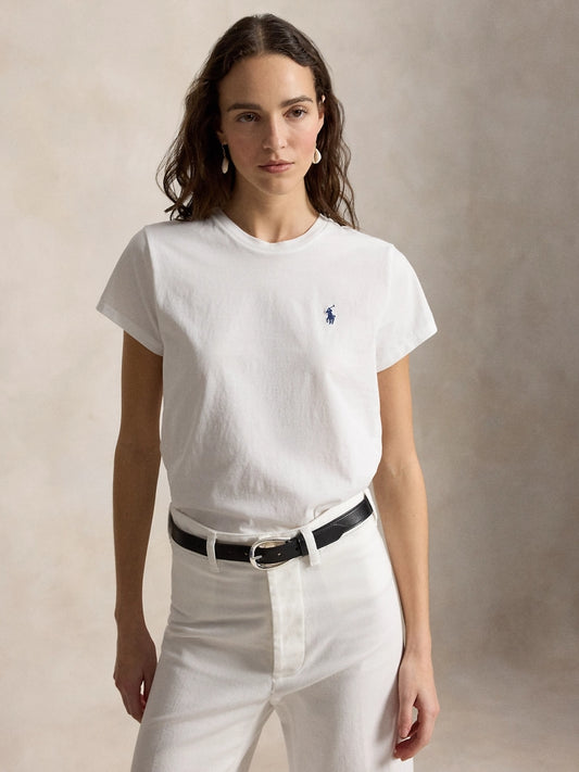 Women's Classic Embroidered Cotton Jersey T-Shirt